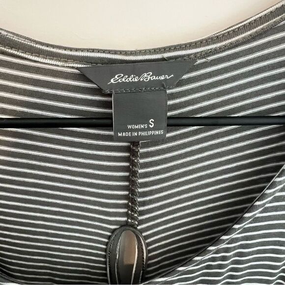 Eddie Bauer sleeveless striped maxi dress in Green / White | Size S - Picture 3 of 7